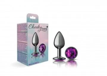 Anal Seductucom Cheeky Charms Round Purple Small Gunmetal Butt Plug Anal Seductucom Cheeky Charms Round Purple Small Gunmetal Butt Plug