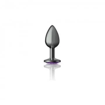 Anal Seductucom Cheeky Charms Round Purple Small Gunmetal Butt Plug Anal Seductucom Cheeky Charms Round Purple Small Gunmetal Butt Plug