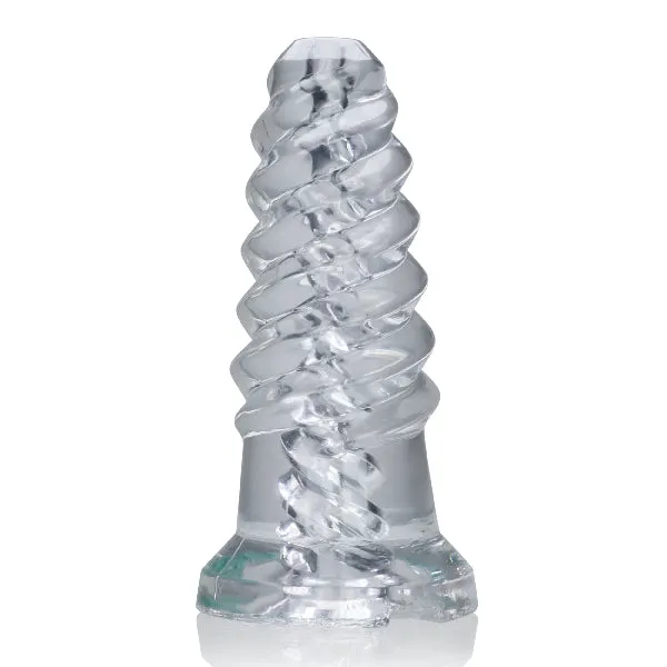 Dildos ScrewD Super Squish Corkscrew Jackoff Toy Clear Oxballs