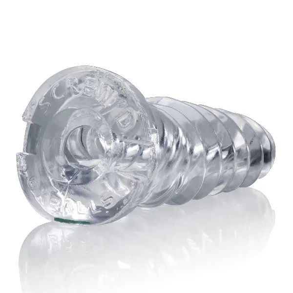 Dildos ScrewD Super Squish Corkscrew Jackoff Toy Clear Oxballs