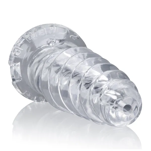 Dildos ScrewD Super Squish Corkscrew Jackoff Toy Clear Oxballs