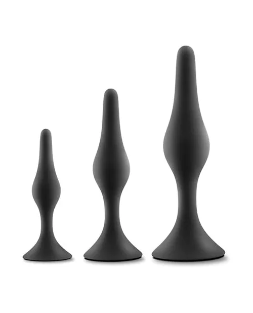Blush Anal Adventures Platinum Silicone Beginner Plug Kit Black Blush Novelties Anal Blush Anal Adventures Platinum Silicone Beginner Plug Kit Black Blush Novelties Anal