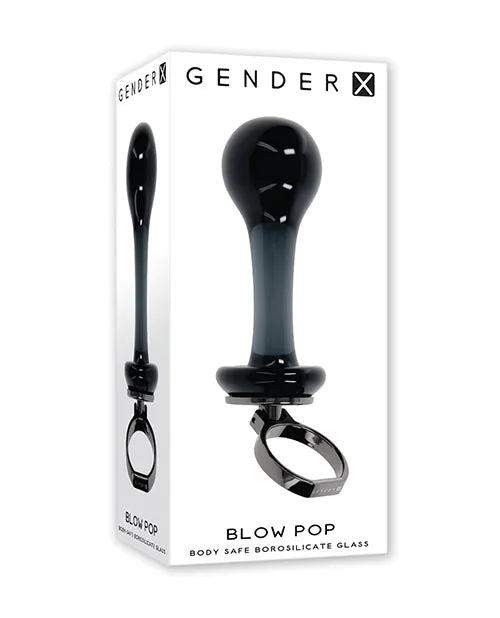 Gender X Blow Pop Glass Anal Plug Black Evolved Novelties INC Anal