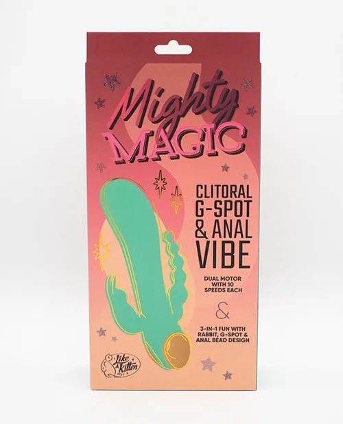 Like A Kitten Vibrators Natalies Toy Box Mighty Magic Clit GSpot Anal Vibrator Aqua