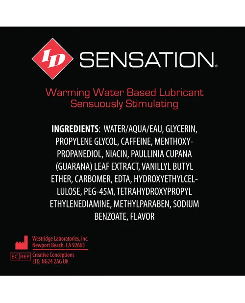 Lubricants Westridge Laboratories Id Sensation Waterbased Warming Lubricant