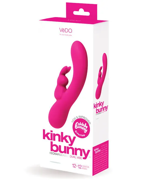 Savvy Co Vibrators Vedo Kinky Bunny Plus Rechargeable Dual Vibe