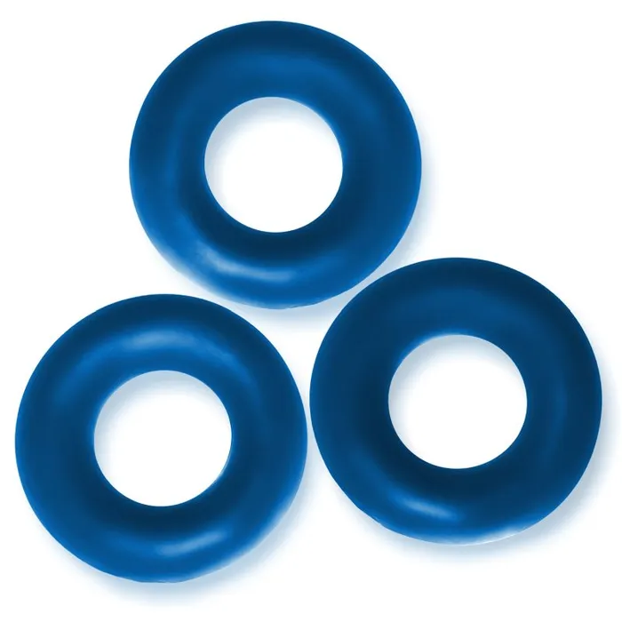 Vibrators OxBalls Fat Willy 3 Pc Jumbo Cockrings Space Blue OxBalls