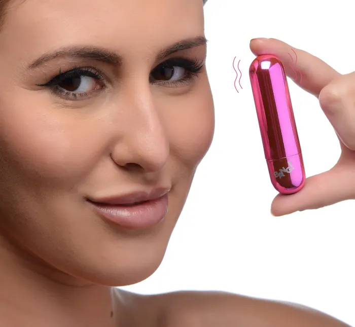 10x Rechargeable Vibrating Metallic Bullet XR Brands Female Sex Toys