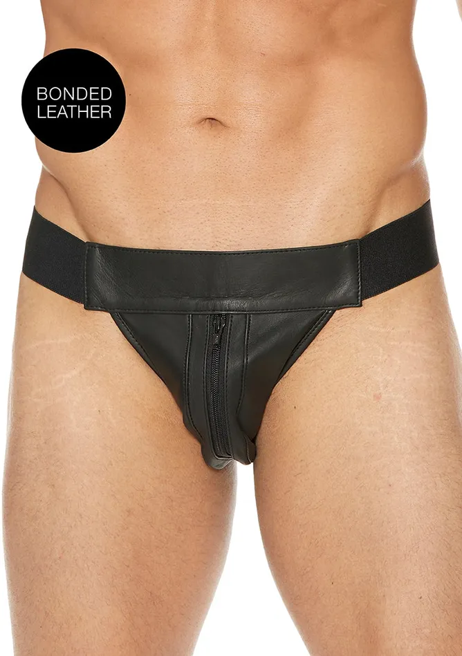 Shots America Plain Front With Zip Jock Sm Black Anal