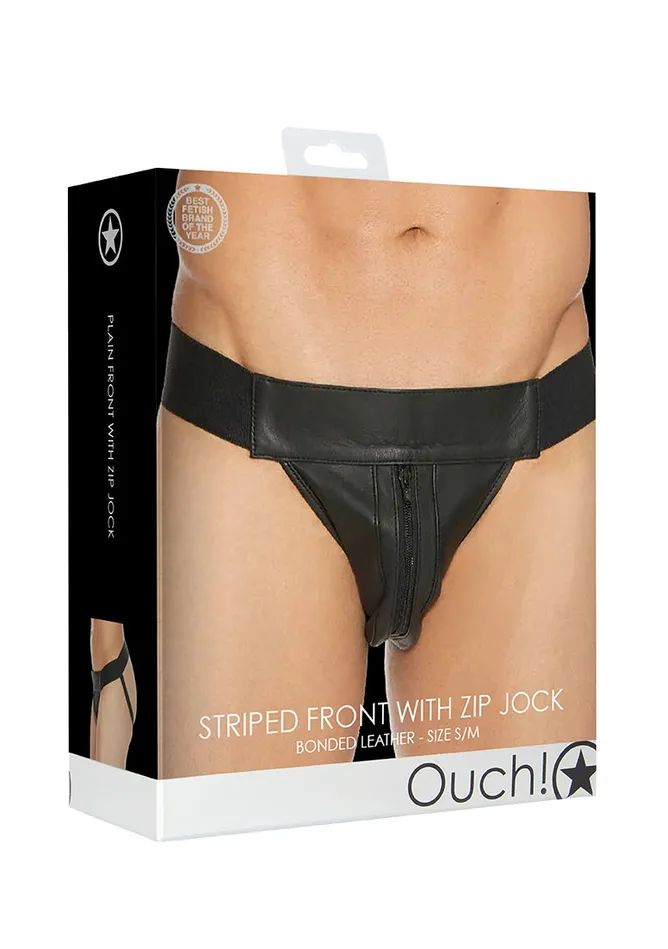 Shots America Plain Front With Zip Jock Sm Black Anal
