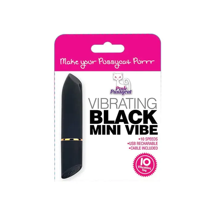 Cousins Group Inc Vibrators Pink Pussycat Black Mini Vibe