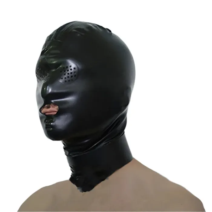 House of Dasein Hoods Latex Gummi Hood Rubber Face Game Mask With Mesh Holes For Men And Women S Lm286 Male Sex Toys