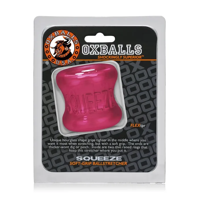 Oxballs Squeeze Ballstretcher Hot Pink Blue Ox Designs Oxballs Vibrators