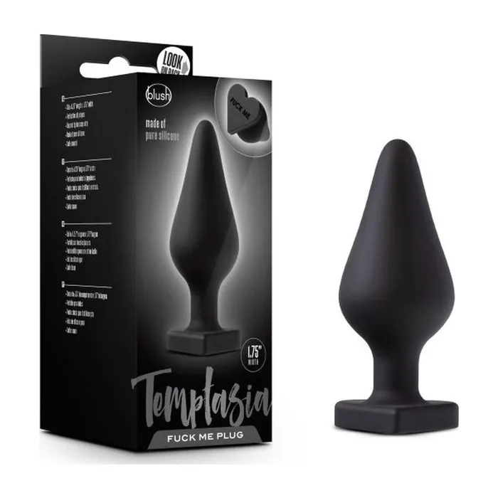 Anal Temptasia Temptasia Butt Plug with Fuck Me in Black