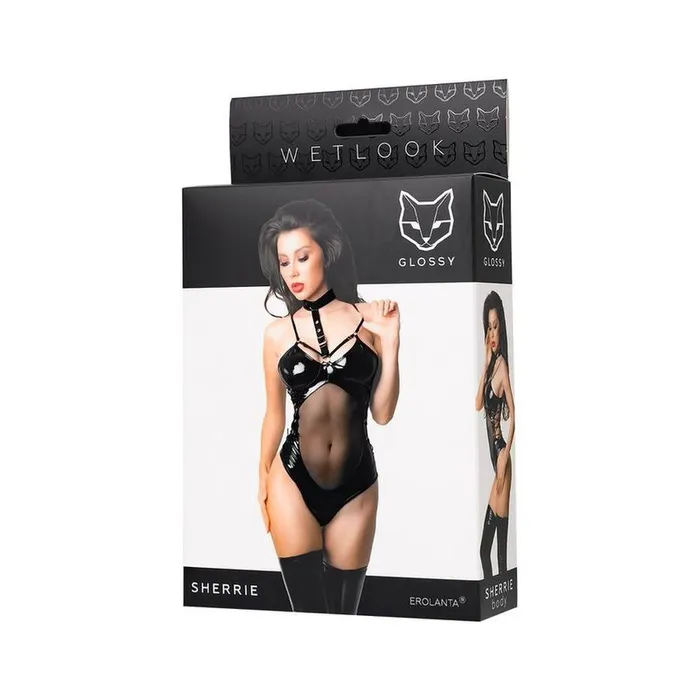 Glossy Glossy Sherrie Bodysuit Small Black Anal