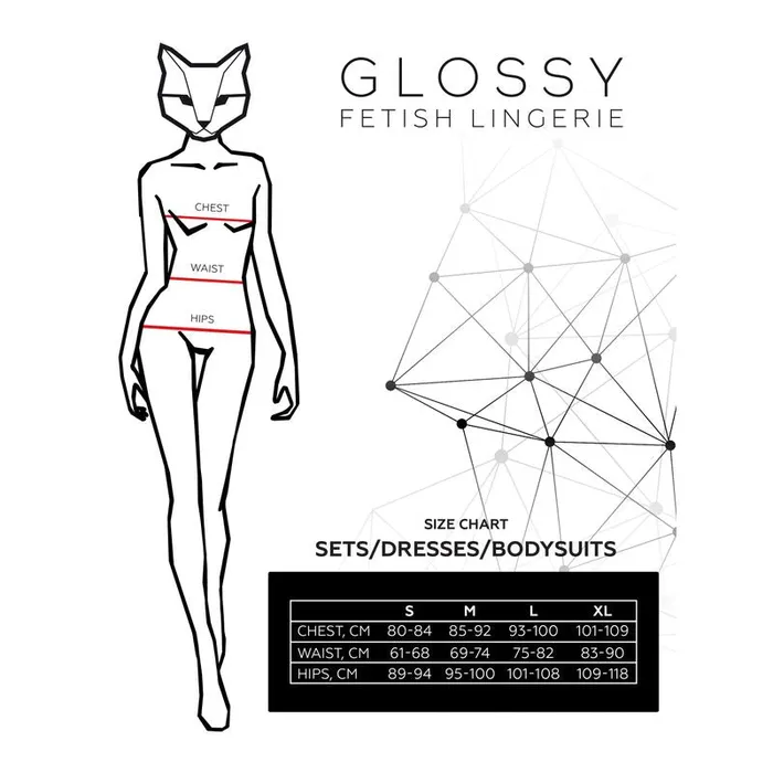 Glossy Glossy Sherrie Bodysuit Small Black Anal