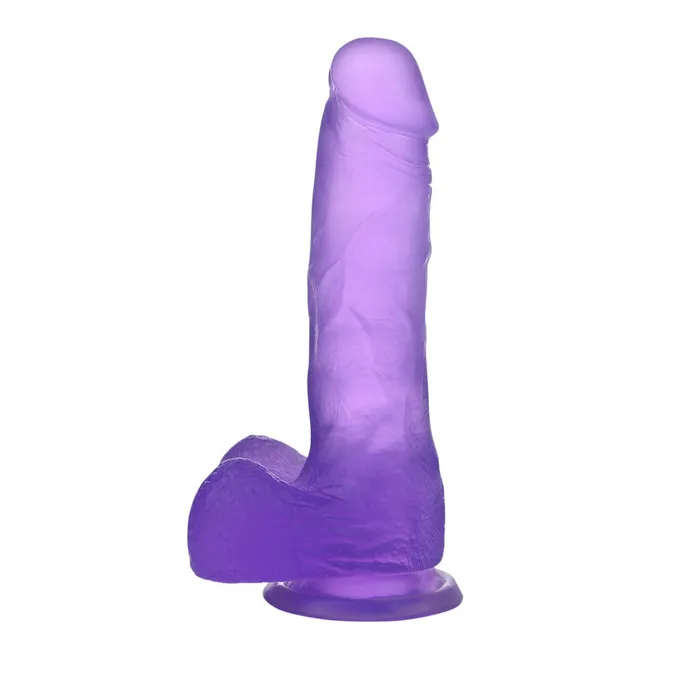 LoveToy Dildos Jelly Studs Crystal Dildo Medium Purple