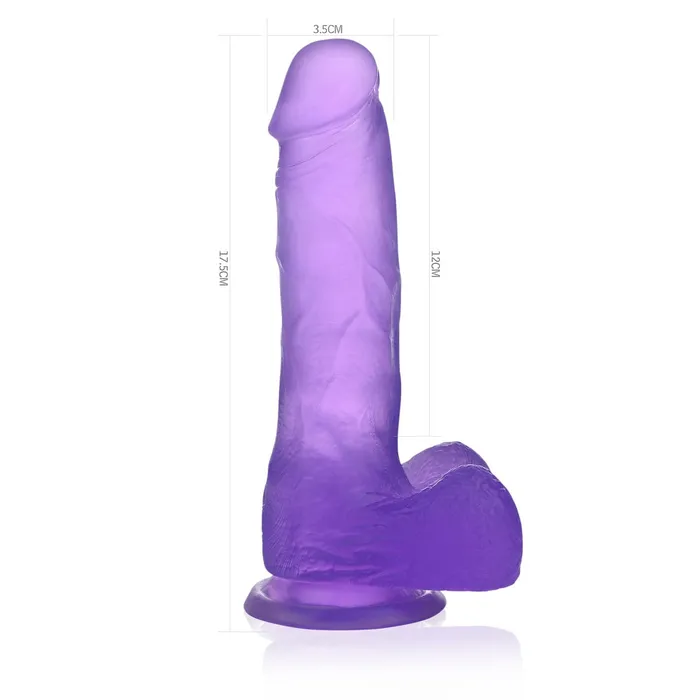 LoveToy Dildos Jelly Studs Crystal Dildo Medium Purple