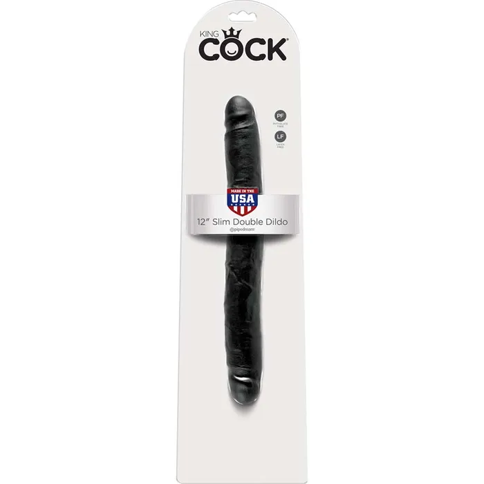 Pipedream King Cock Slim Realistic Double Dildo 12 inch Black Pipedream Dildos Pipedream King Cock Slim Realistic Double Dildo 12 inch Black Pipedream Dildos
