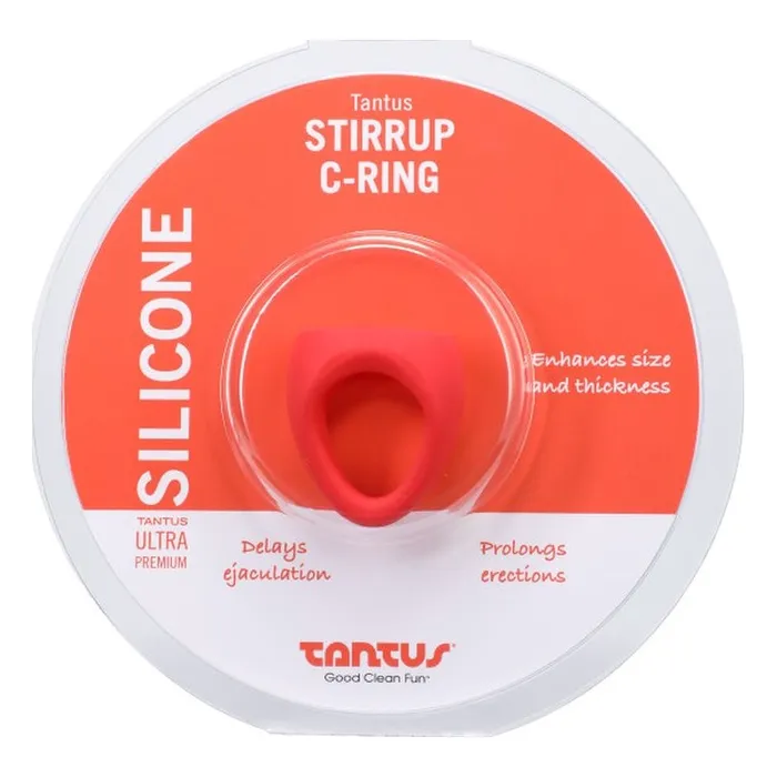 Stirrup Silicone Cock Ring Crimson Red Tantus Male Sex Toys
