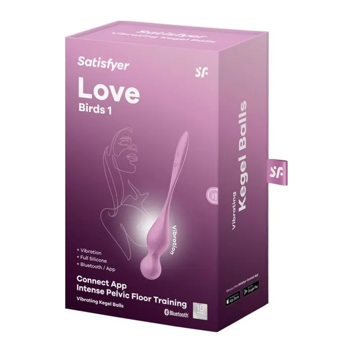 Vibrators Satisfyer Love Birds 1 Kegel Pelvic Floor Trainer w Connect App Pink Pink Satisfyer